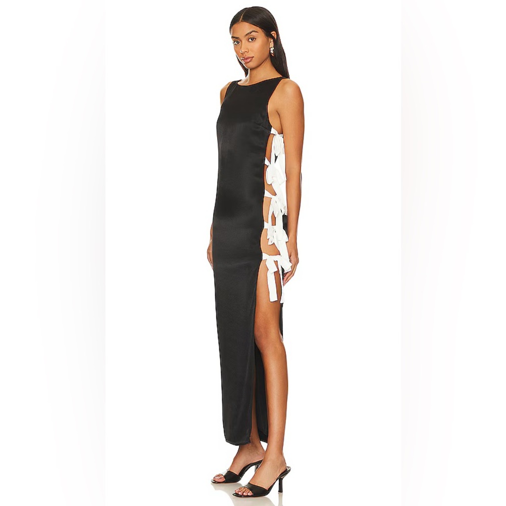 Stone Cold Fox Black Revolve Morgan Gown with White Accents